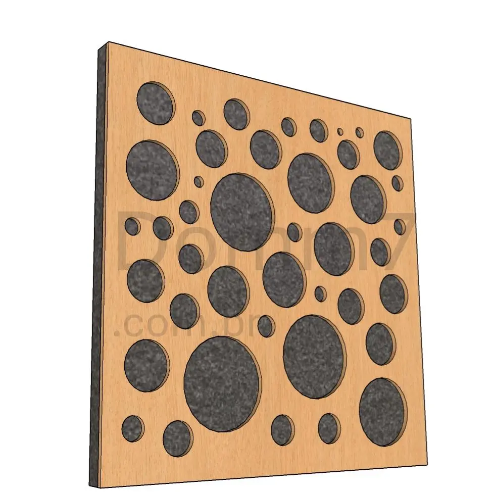 Difusor Acústico Circle C1 - Espessura De 36mm Com Espuma Anti-Chama (50x50cm) 
